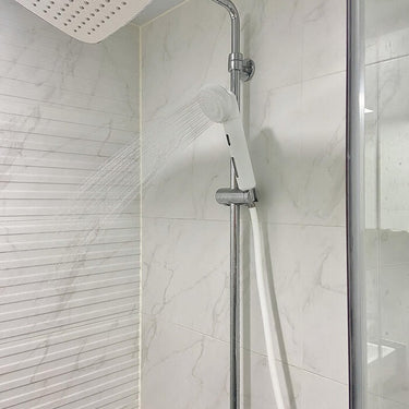 Chrome Finish Bathrooms - Our white shower head goes well with any existing finishes. See real-life photos from actual customers.